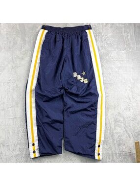 Vintage Bugle Boy Men’s M Navy Tearaway Snap Track Pants Side Stripe Korea Baggy